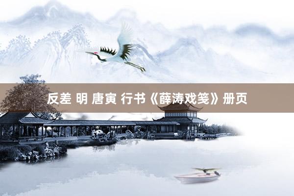 反差 明 唐寅 行书《薛涛戏笺》册页