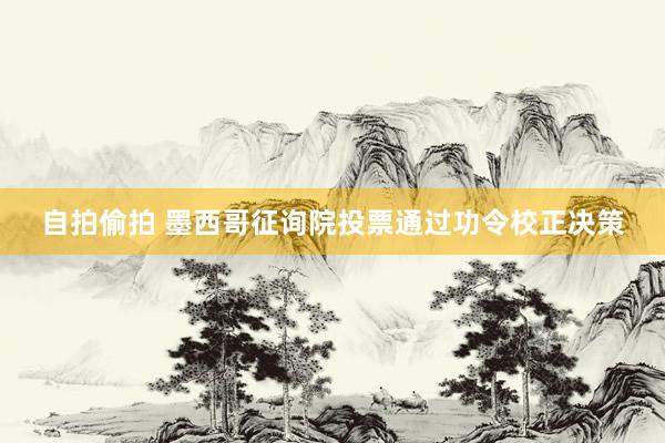 自拍偷拍 墨西哥征询院投票通过功令校正决策