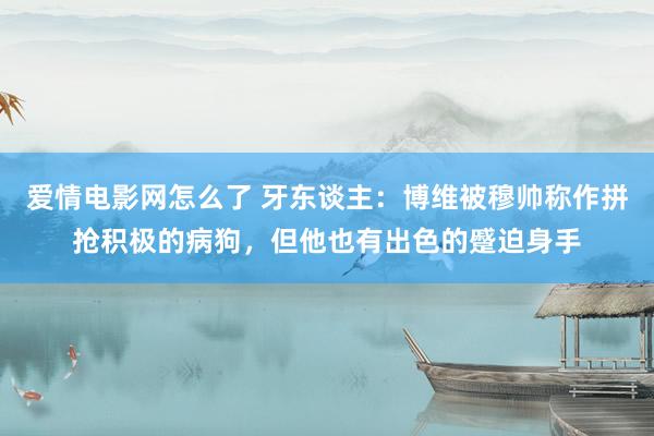 爱情电影网怎么了 牙东谈主：博维被穆帅称作拼抢积极的病狗，但他也有出色的蹙迫身手