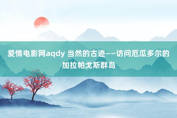 爱情电影网aqdy 当然的古迹——访问厄瓜多尔的加拉帕戈斯群岛