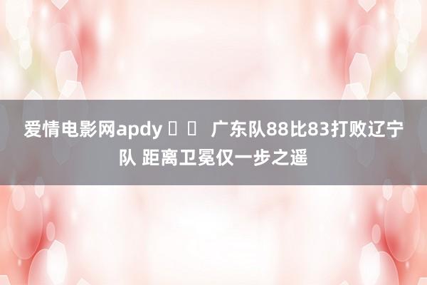 爱情电影网apdy 		 广东队88比83打败辽宁队 距离卫冕仅一步之遥