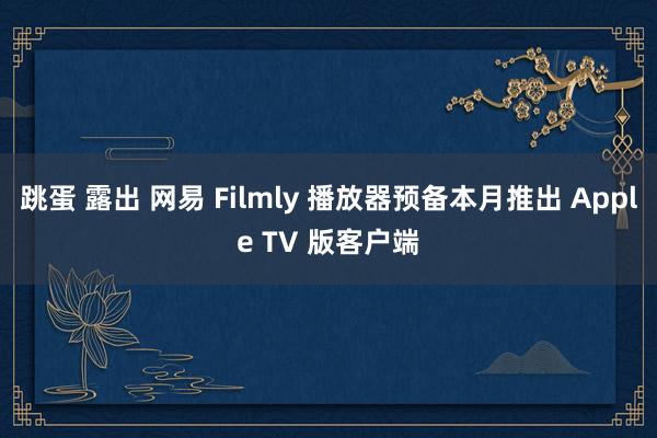 跳蛋 露出 网易 Filmly 播放器预备本月推出 Apple TV 版客户端