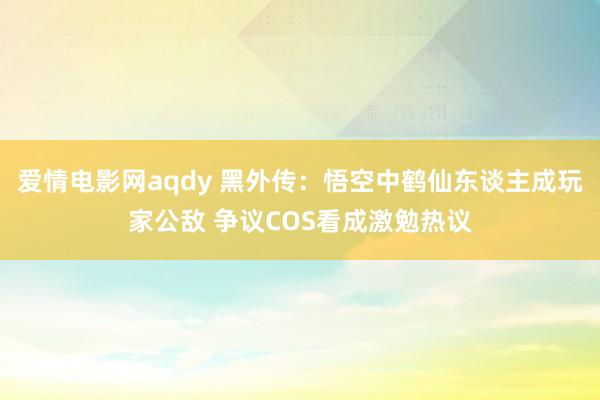 爱情电影网aqdy 黑外传：悟空中鹤仙东谈主成玩家公敌 争议COS看成激勉热议