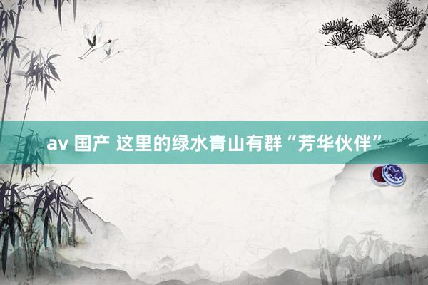 av 国产 这里的绿水青山有群“芳华伙伴”