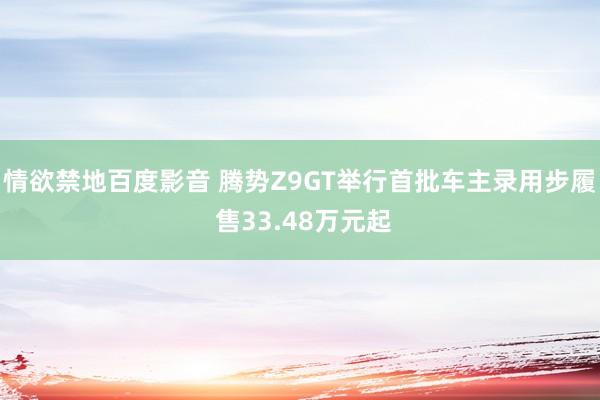 情欲禁地百度影音 腾势Z9GT举行首批车主录用步履 售33.48万元起
