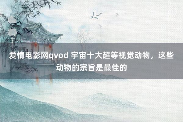 爱情电影网qvod 宇宙十大超等视觉动物，这些动物的宗旨是最佳的