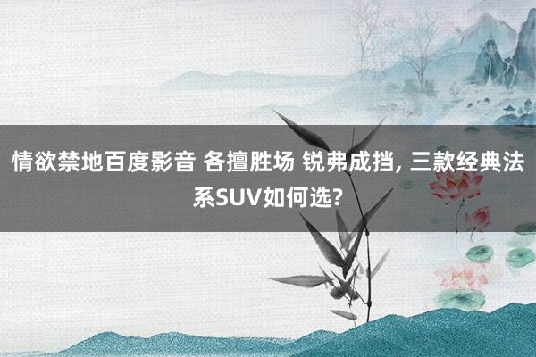 情欲禁地百度影音 各擅胜场 锐弗成挡， 三款经典法系SUV如何选?