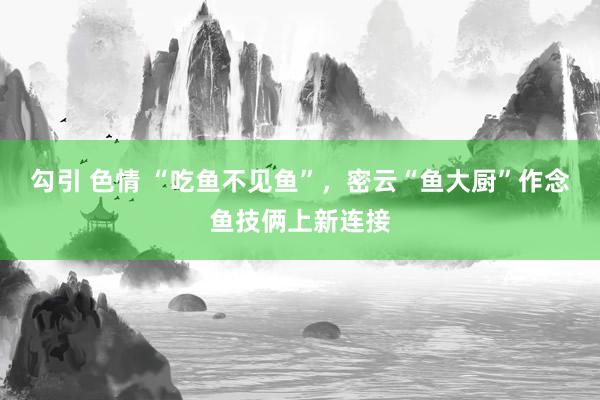 勾引 色情 “吃鱼不见鱼”，密云“鱼大厨”作念鱼技俩上新连接