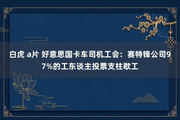 白虎 a片 好意思国卡车司机工会：赛特锋公司97%的工东谈主投票支柱歇工