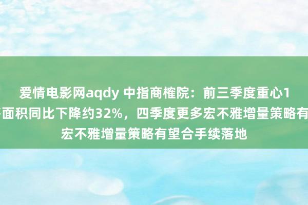 爱情电影网aqdy 中指商榷院：前三季度重心100城新址销售面积同比下降约32%，四季度更多宏不雅增量策略有望合手续落地