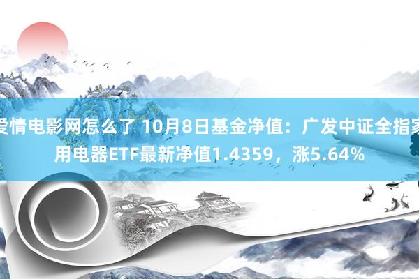 爱情电影网怎么了 10月8日基金净值：广发中证全指家用电器ETF最新净值1.4359，涨5.64%