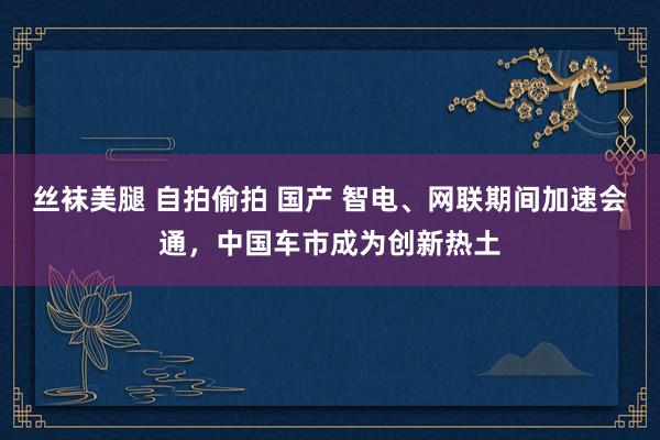 丝袜美腿 自拍偷拍 国产 智电、网联期间加速会通，中国车市成为创新热土