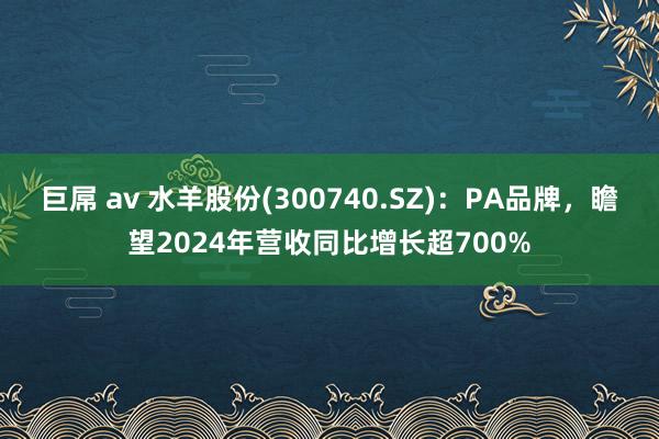巨屌 av 水羊股份(300740.SZ)：PA品牌，瞻望2024年营收同比增长超700%