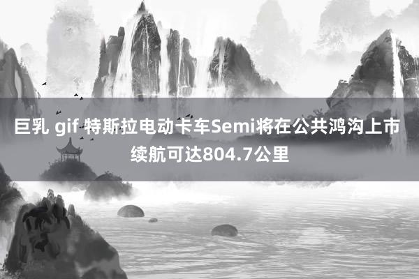 巨乳 gif 特斯拉电动卡车Semi将在公共鸿沟上市 续航可达804.7公里