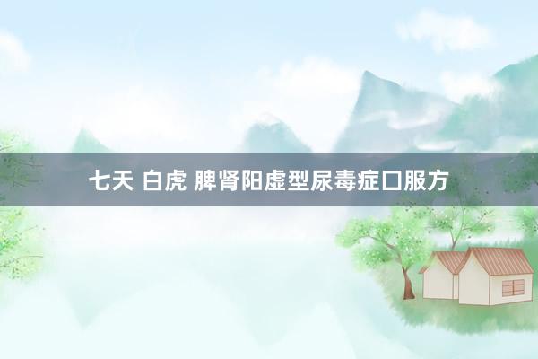 七天 白虎 脾肾阳虚型尿毒症囗服方