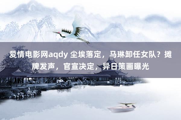 爱情电影网aqdy 尘埃落定，马琳卸任女队？摊牌发声，官宣决定，异日策画曝光