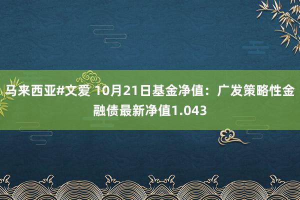 马来西亚#文爱 10月21日基金净值：广发策略性金融债最新净值1.043