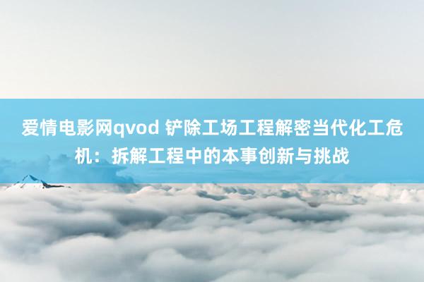 爱情电影网qvod 铲除工场工程解密当代化工危机：拆解工程中的本事创新与挑战