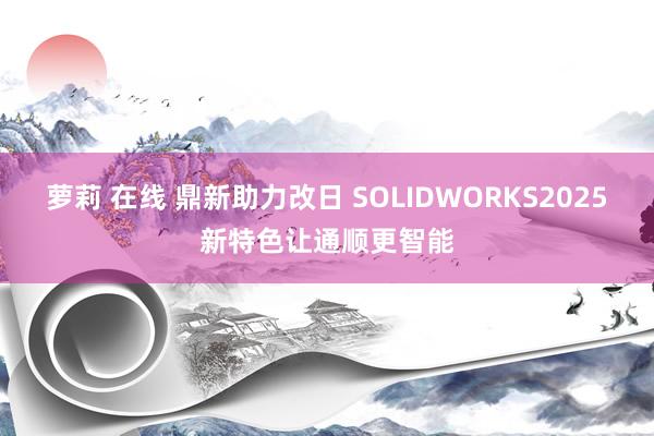 萝莉 在线 鼎新助力改日 SOLIDWORKS2025新特色让通顺更智能
