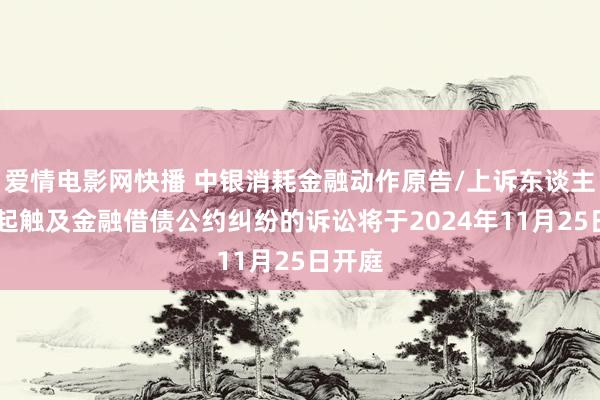 爱情电影网快播 中银消耗金融动作原告/上诉东谈主的27起触及金融借债公约纠纷的诉讼将于2024年11月25日开庭