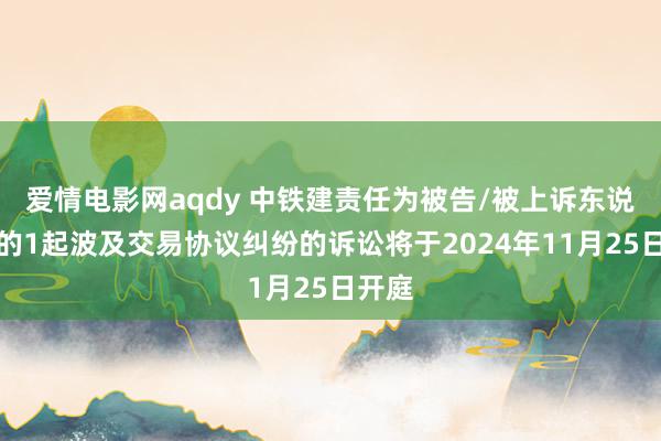 爱情电影网aqdy 中铁建责任为被告/被上诉东说念主的1起波及交易协议纠纷的诉讼将于2024年11月25日开庭