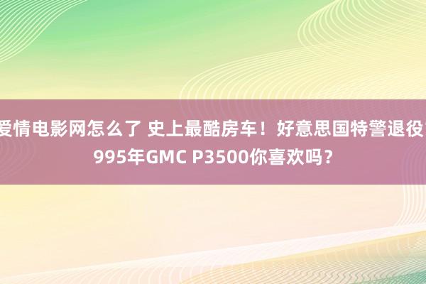 爱情电影网怎么了 史上最酷房车！好意思国特警退役1995年GMC P3500你喜欢吗？