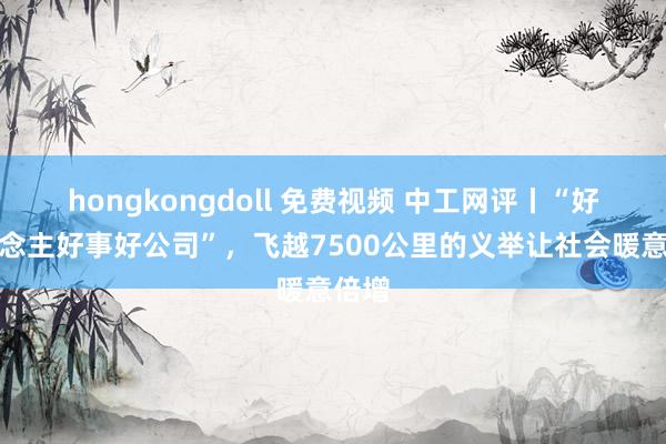 hongkongdoll 免费视频 中工网评丨“好东说念主好事好公司”，飞越7500公里的义举让社会暖意倍增