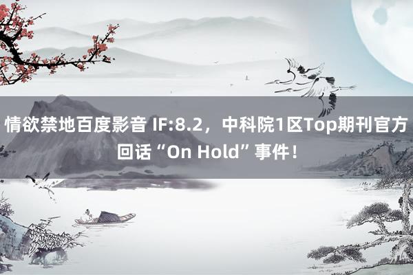 情欲禁地百度影音 IF:8.2，中科院1区Top期刊官方回话“On Hold”事件！