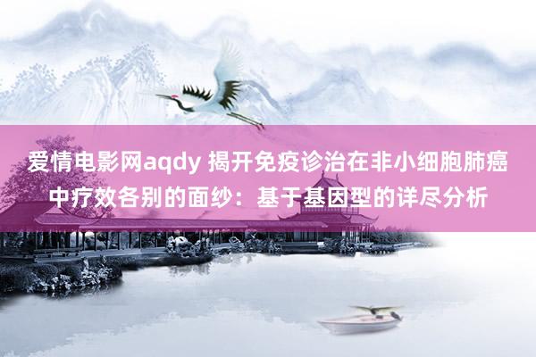 爱情电影网aqdy 揭开免疫诊治在非小细胞肺癌中疗效各别的面纱：基于基因型的详尽分析