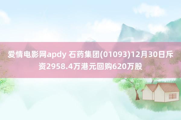 爱情电影网apdy 石药集团(01093)12月30日斥资2958.4万港元回购620万股