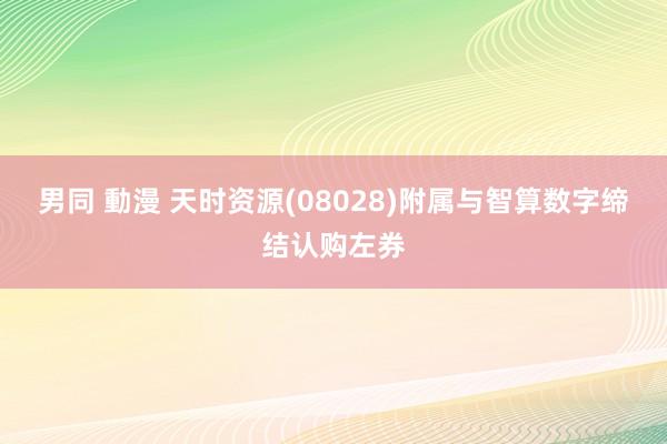 男同 動漫 天时资源(08028)附属与智算数字缔结认购左券