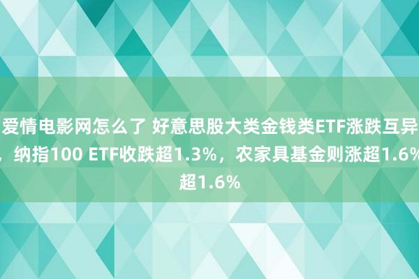 爱情电影网怎么了 好意思股大类金钱类ETF涨跌互异，纳指100 ETF收跌超1.3%，农家具基金则涨超1.6%