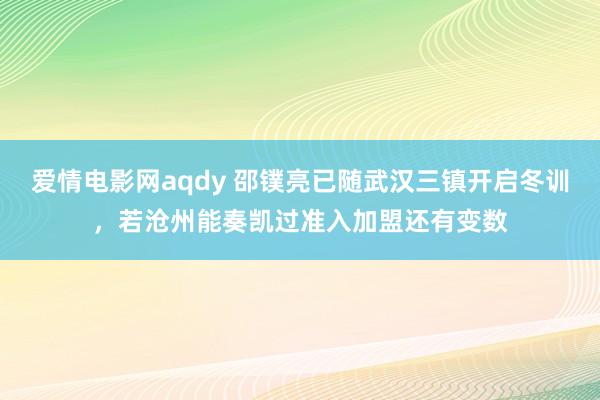 爱情电影网aqdy 邵镤亮已随武汉三镇开启冬训，若沧州能奏凯过准入加盟还有变数