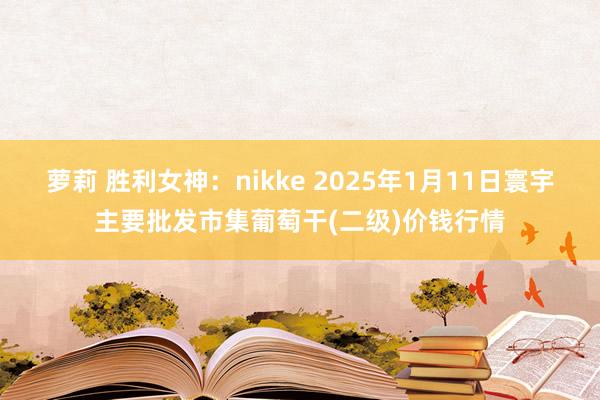 萝莉 胜利女神：nikke 2025年1月11日寰宇主要批发市集葡萄干(二级)价钱行情