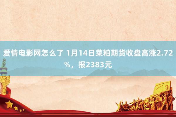 爱情电影网怎么了 1月14日菜粕期货收盘高涨2.72%，报2383元