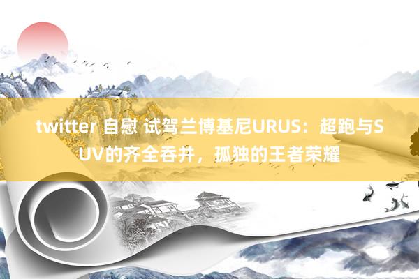 twitter 自慰 试驾兰博基尼URUS：超跑与SUV的齐全吞并，孤独的王者荣耀