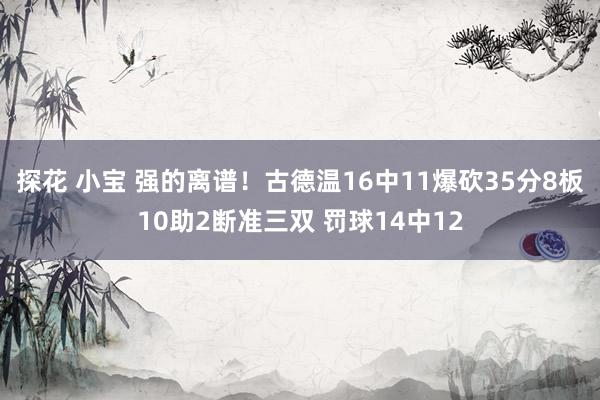 探花 小宝 强的离谱！古德温16中11爆砍35分8板10助2断准三双 罚球14中12