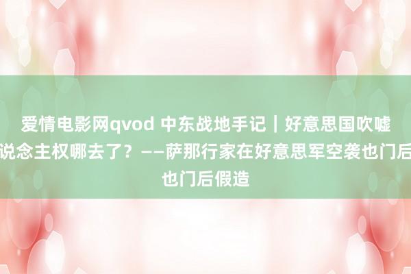 爱情电影网qvod 中东战地手记｜好意思国吹嘘的东说念主权哪去了？——萨那行家在好意思军空袭也门后假造