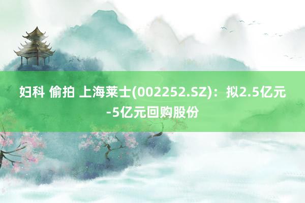 妇科 偷拍 上海莱士(002252.SZ)：拟2.5亿元-5亿元回购股份