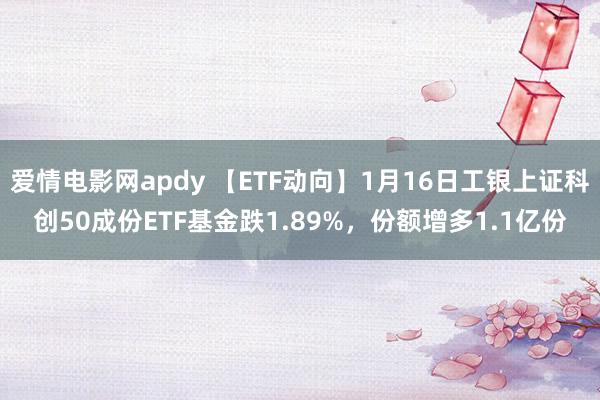 爱情电影网apdy 【ETF动向】1月16日工银上证科创50成份ETF基金跌1.89%，份额增多1.1亿份