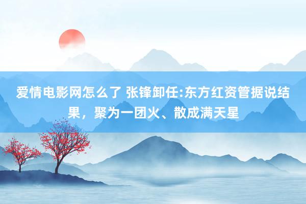 爱情电影网怎么了 张锋卸任:东方红资管据说结果，聚为一团火、散成满天星