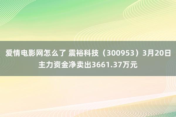 爱情电影网怎么了 震裕科技（300953）3月20日主力资金净卖出3661.37万元