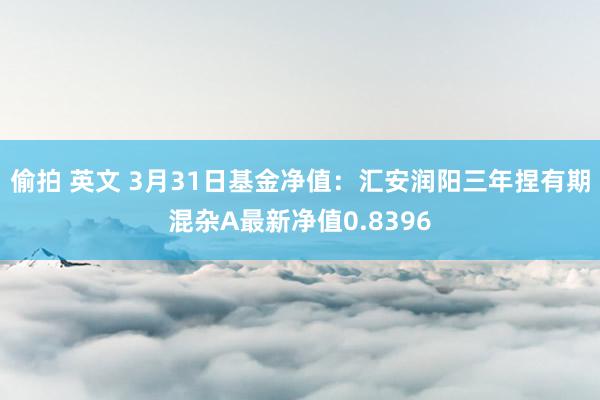 偷拍 英文 3月31日基金净值：汇安润阳三年捏有期混杂A最新净值0.8396
