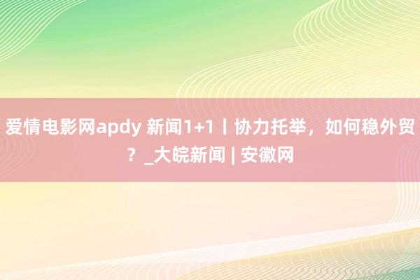 爱情电影网apdy 新闻1+1丨协力托举，如何稳外贸？_大皖新闻 | 安徽网