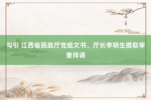 勾引 江西省民政厅党组文书、厅长李明生摄取审查拜谒