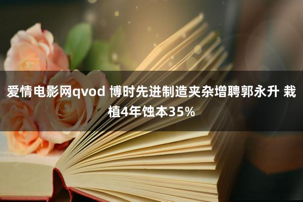 爱情电影网qvod 博时先进制造夹杂增聘郭永升 栽植4年蚀本35%