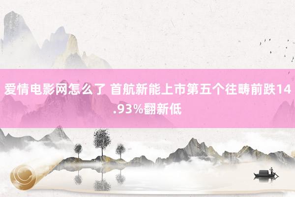 爱情电影网怎么了 首航新能上市第五个往畴前跌14.93%翻新低