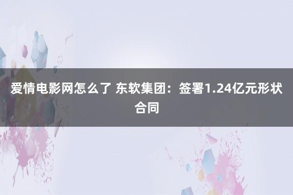爱情电影网怎么了 东软集团：签署1.24亿元形状合同