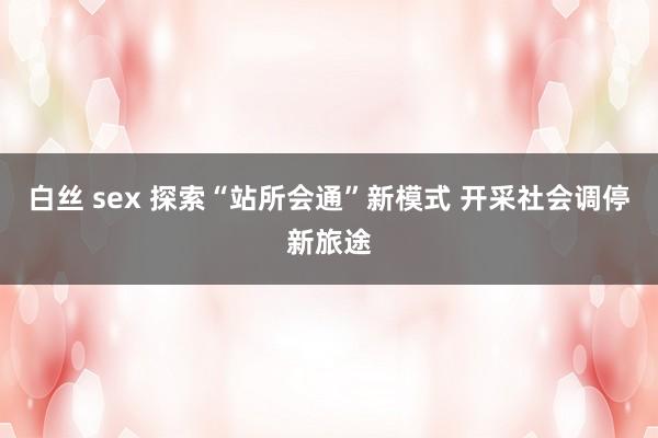 白丝 sex 探索“站所会通”新模式 开采社会调停新旅途